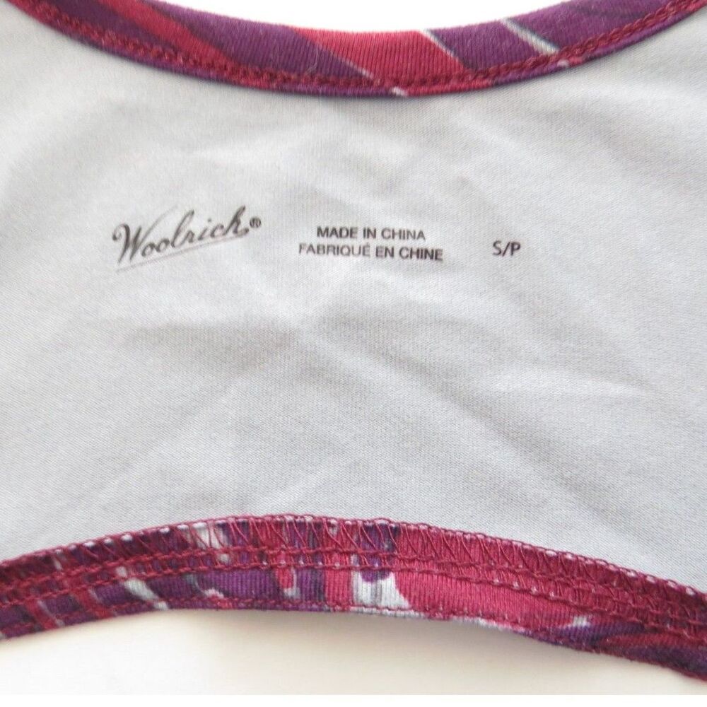 Woolrich Women's Athletic Patterned Tunic Dress Athleisure Wine/Purple S EUC - Picture 6 of 8